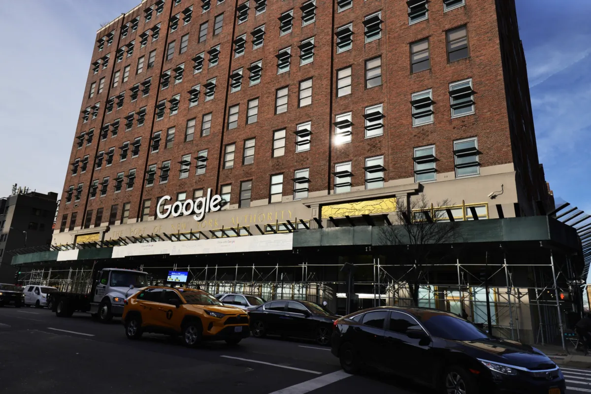 The Manhattan Google headquarters in New York City, on Jan. 25, 2021. (Michael M. Santiago/Getty Images)