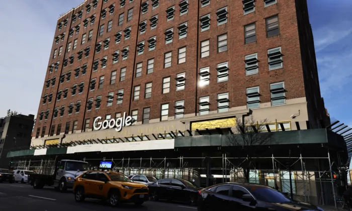The Manhattan Google headquarters in New York City on Jan. 25, 2021. (Michael M. Santiago/Getty Images)