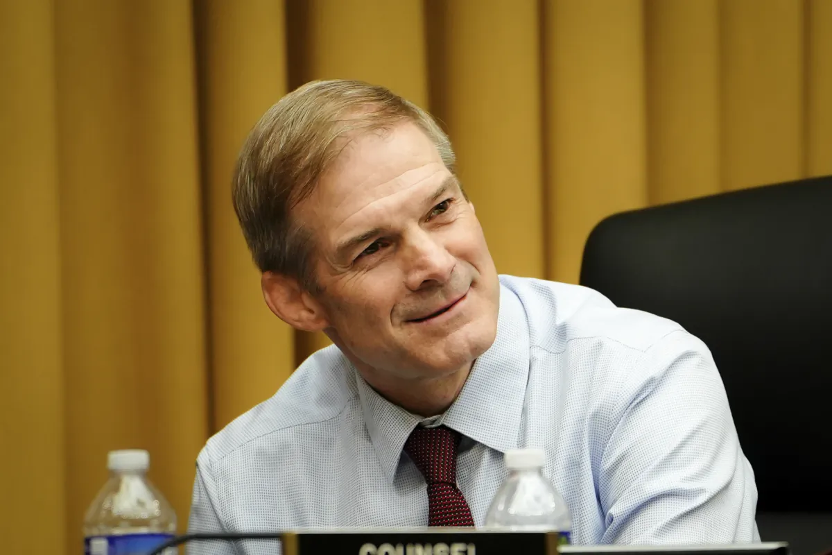 Chairman of the House Judiciary Committee Rep. Jim Jordan (R-Ohio) listens to discussions during John Durham’s testimony in Congress in Washington on June 21, 2023. (Madalina Vasiliu/The Epoch Times)