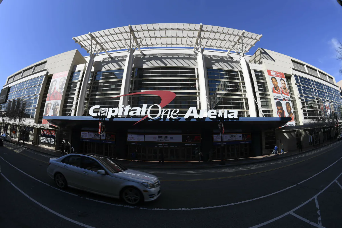 An exterior view of Capital One Arena is seen in Washington DC on March 16, 2019. (Nick Wass/AP Photo)