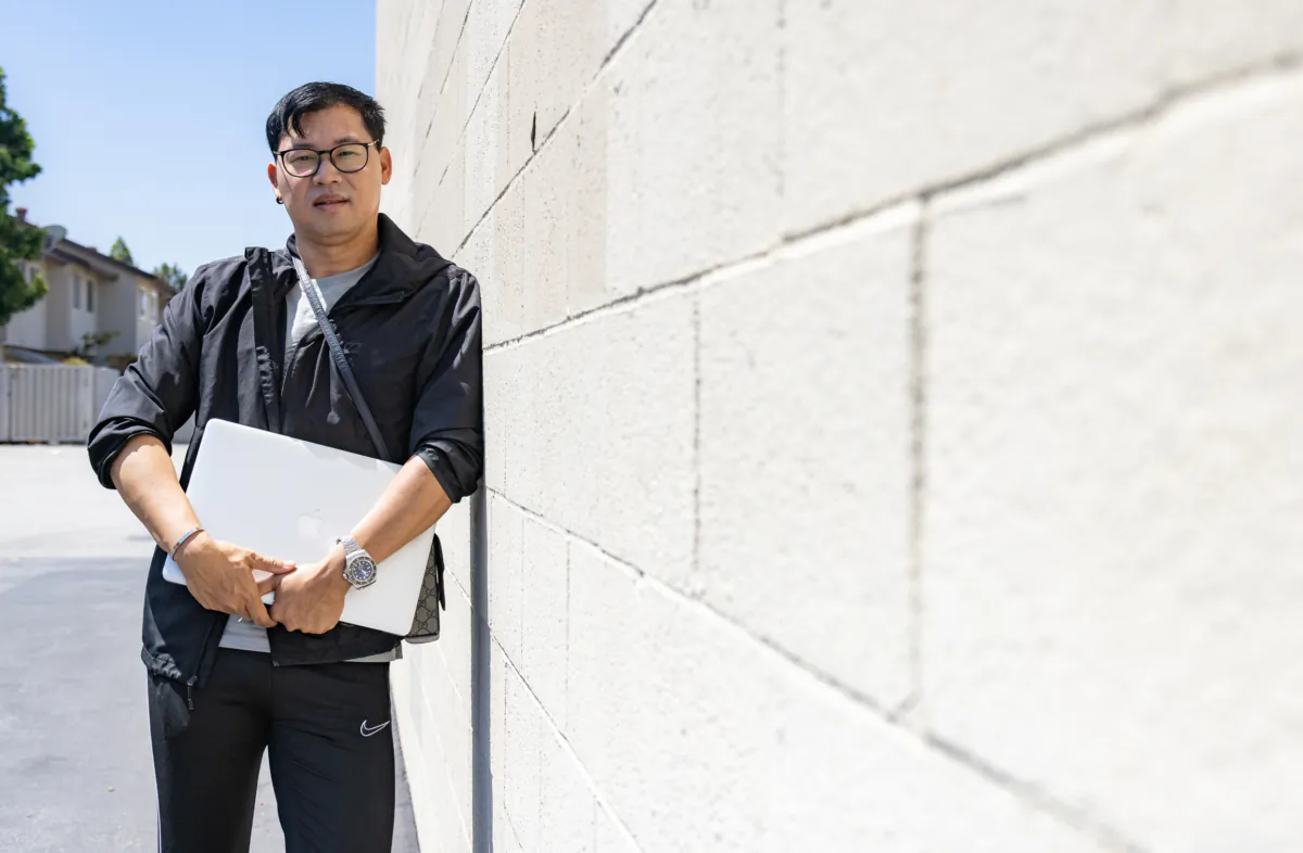 Filmmaker Dylan Chow in Stanton, Calif., on June 20, 2023. (John Fredricks/The Epoch Times)