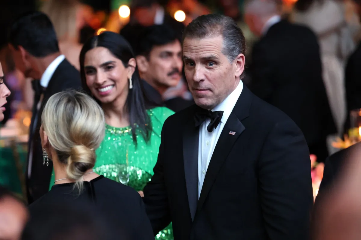 Hunter Biden, son of U.S. President Joe Biden, looks on during a state dinner at the White House on June 22, 2023. (Anna Moneymaker/Getty Images)