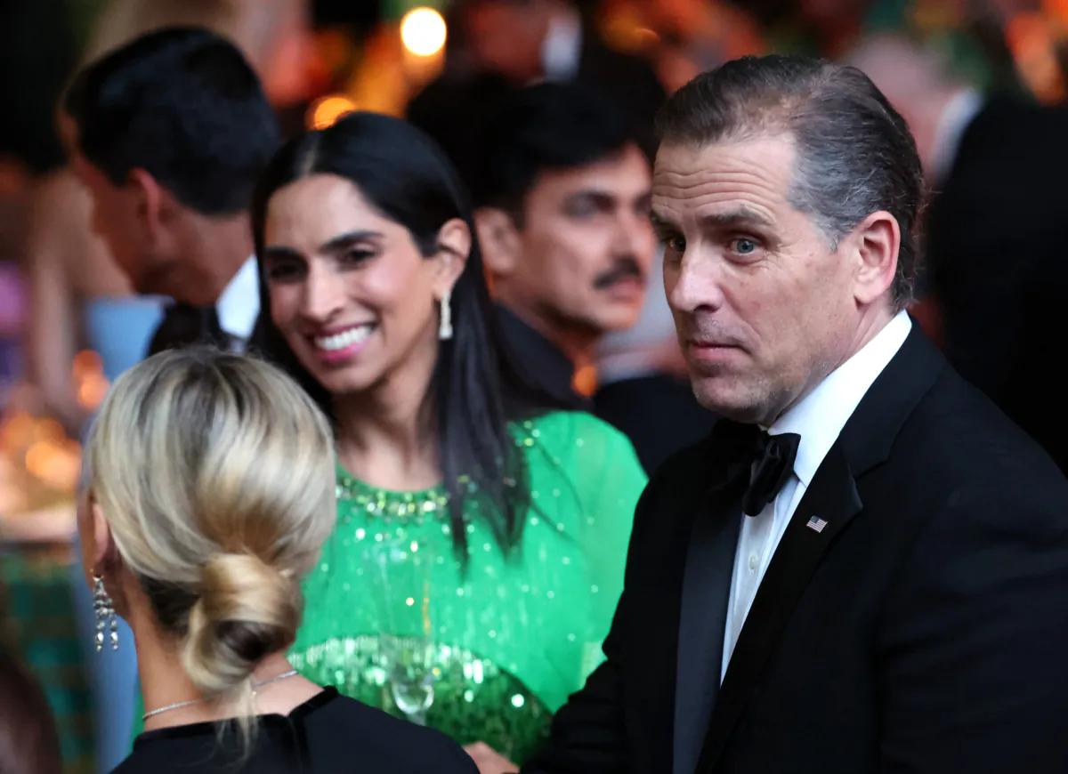 Hunter Biden, son of President Joe Biden, looks on during a state dinner at the White House in Washington on June 22, 2023. (Anna Moneymaker/Getty Images)
