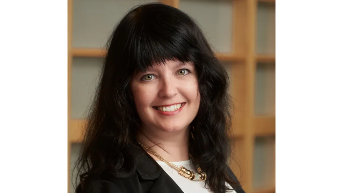 Francine Champagne, elected trustee of the Louis Riel School Division (LRSD) in Winnipeg, Manitoba, Canada. (LRSD.net/Screenshot via The Epoch Times)