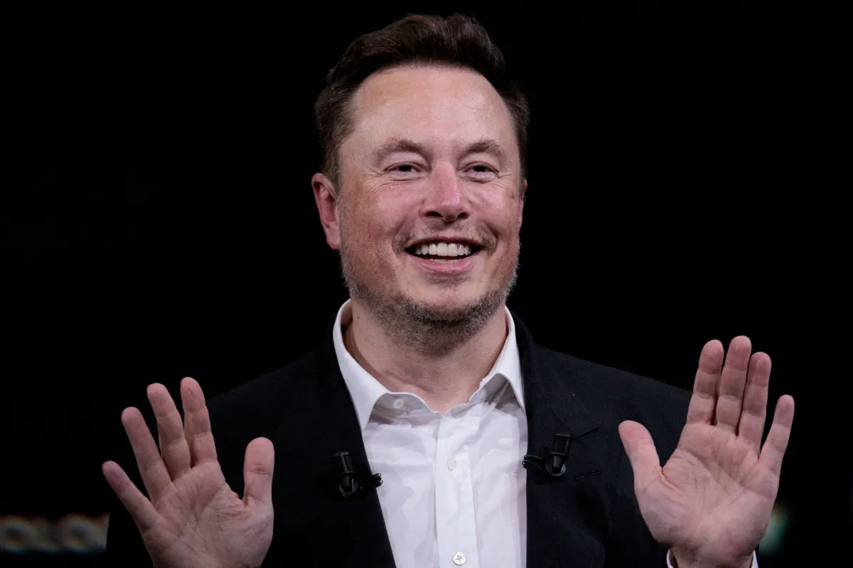 Elon Musk attends an event during the Vivatech technology startups and innovation fair at the Porte de Versailles exhibition centre in Paris on June 16, 2023. (Joel Saget/AFP via Getty Images)