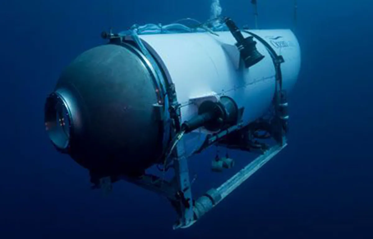 OceanGate Expeditions's Titan submersible in a file photo. (OceanGate Expeditions via AP)