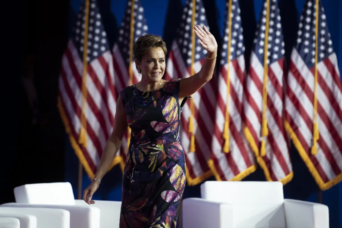 Kari Lake speaks at the Faith and Freedom Road to Majority conference at the Kari LaHilton in Washington on June 24, 2023. (Madalina Vasiliu/The Epoch Times)
