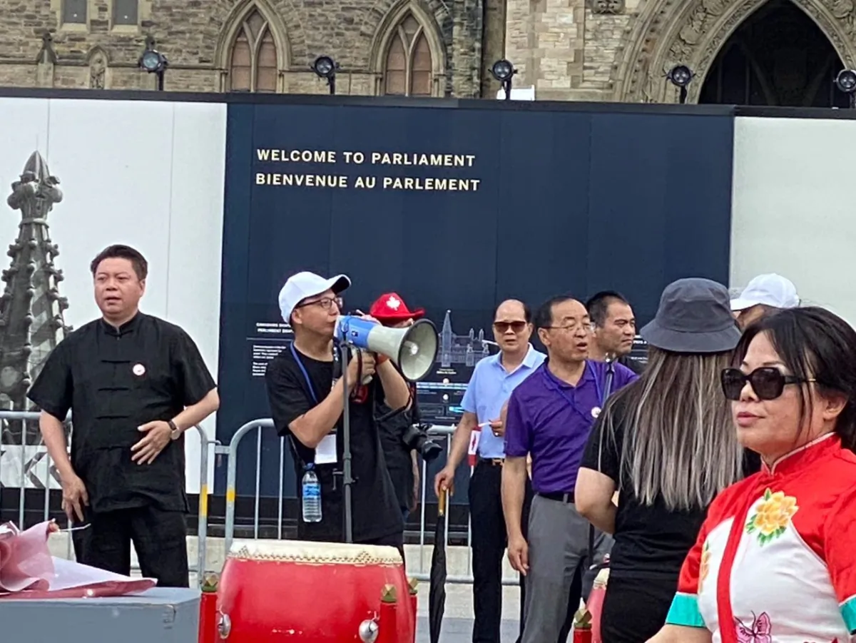 Participants in the June 24, 2023, protest on Parliament Hill in Ottawa. (The Epoch Times)