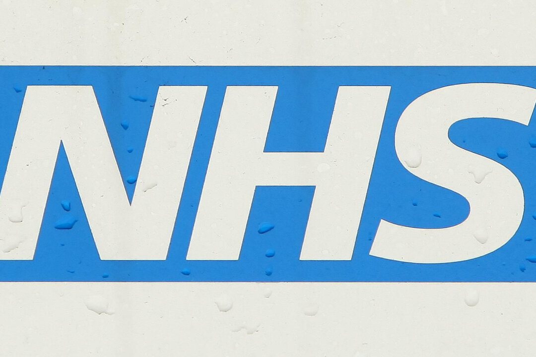 A general view of the NHS logo on Nov. 6, 2010. (Dominic Lipinski/PA Images)