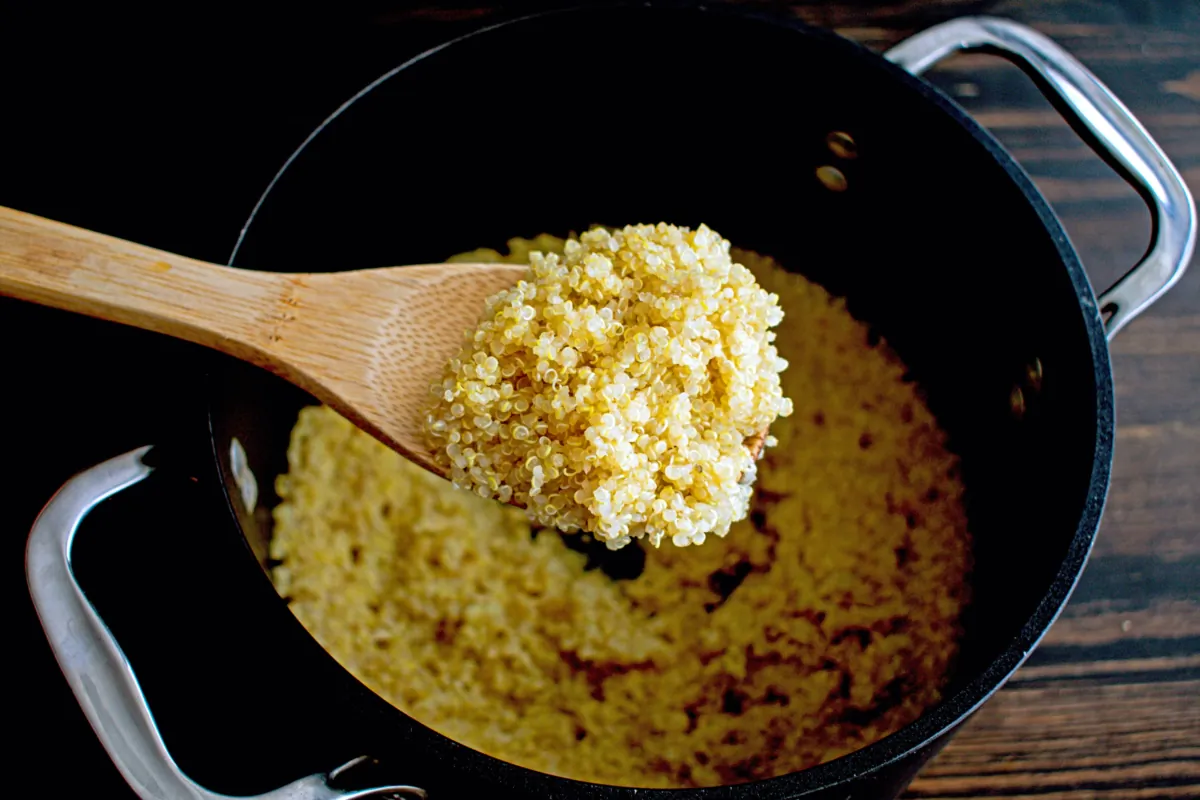 Quinoa, n ancient grain indigenous to the Andes Mountains in South America, goes delightfully well with flavorful Brazilian Style Chicken. (Candice Bell/Shutterstock)