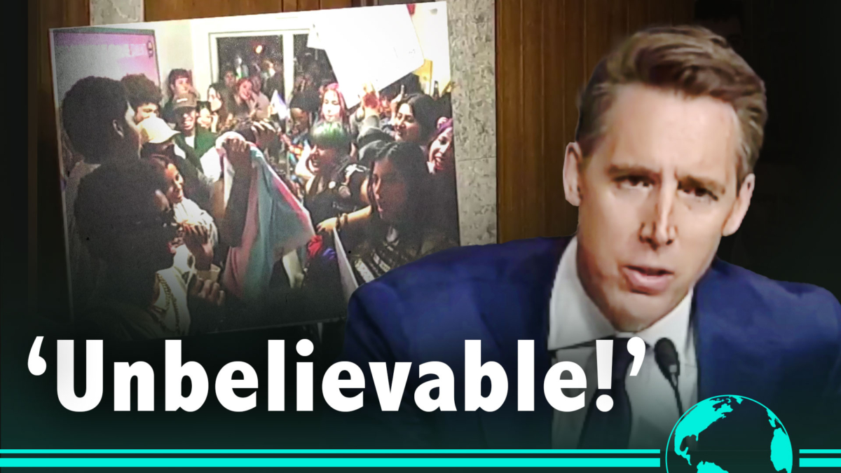 Sen. Hawley Shows Picture of Riley Gaines Being Assaulted by Protesters, Stunned by Her Story of Being Held for ‘Ransom’