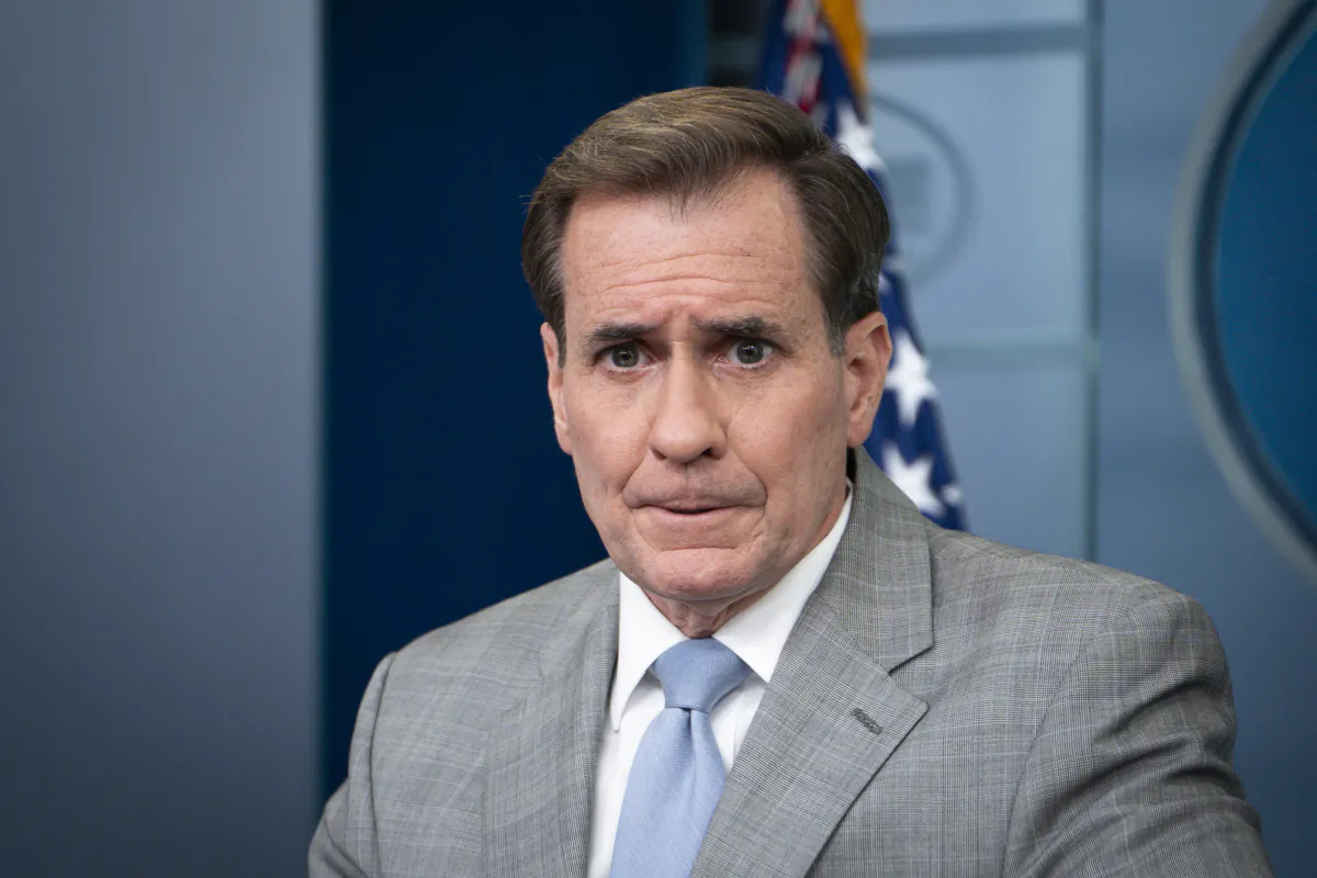 National Security Council Coordinator for Strategic Communications John Kirby speaks during a press briefing at the White House in Washington on June 26, 2023. (Madalina Vasiliu/The Epoch Times)