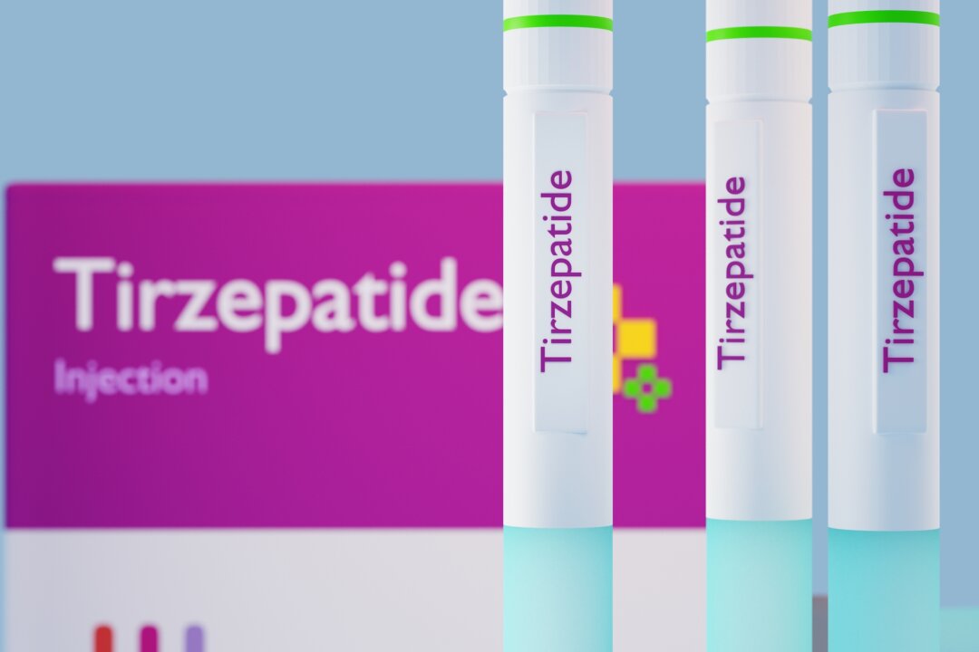 Tirzepatide medication for Type 2 diabetes 3D rendering. (Shutterstock)