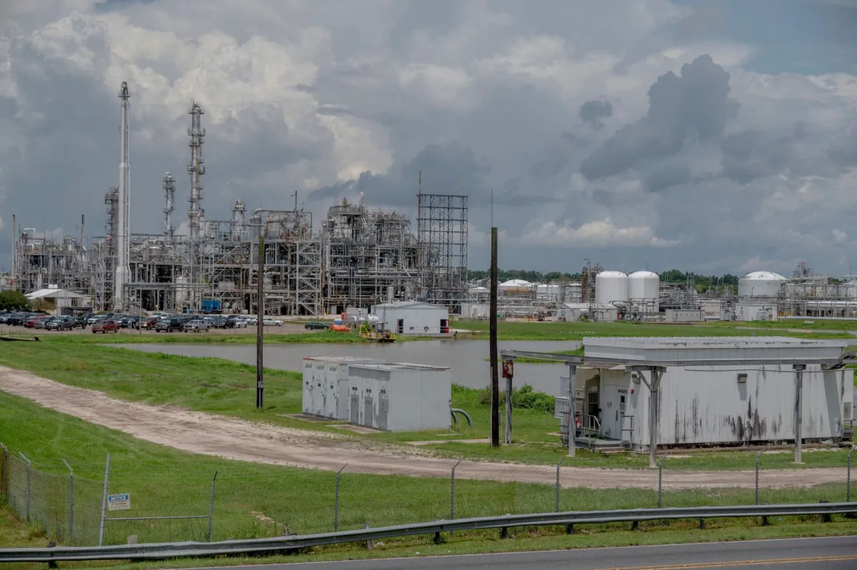 The Denka, formerly DuPont, factory in Reserve, Louisiana, on Aug. 12, 2021. (Emily Kask/AFP via Getty Images)