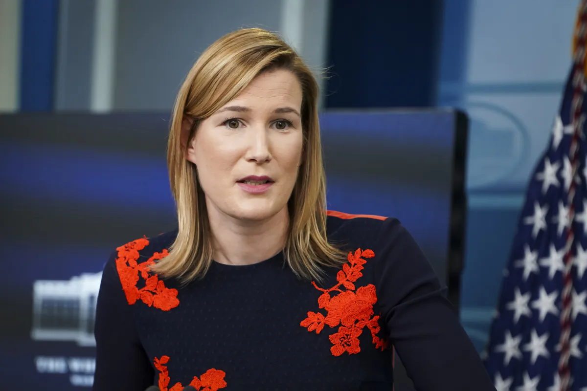 White House Principal Deputy Press Secretary Olivia Dalton speaks during the daily press briefing at the White House in Washington on June 27, 2023. (Madalina Vasiliu/The Epoch Times)
