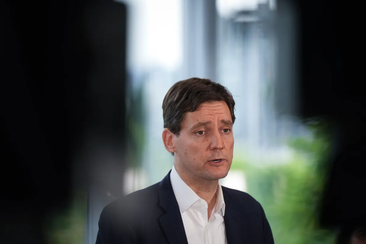 B.C. Premier David Eby speaks during a health care funding announcement, in Vancouver, B.C., June 9, 2023. (The canadian Press/Darryl Dyck)