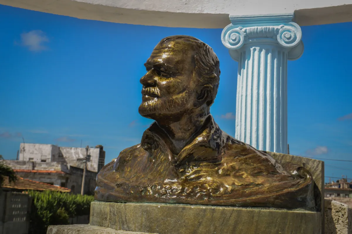 The monument to U.S. Nobel Prize Ernest Hemingway in the Cojimar neighborhood in Havana on Sept. 8, 2014. (Adalberto Roque/AFP via Getty Images)