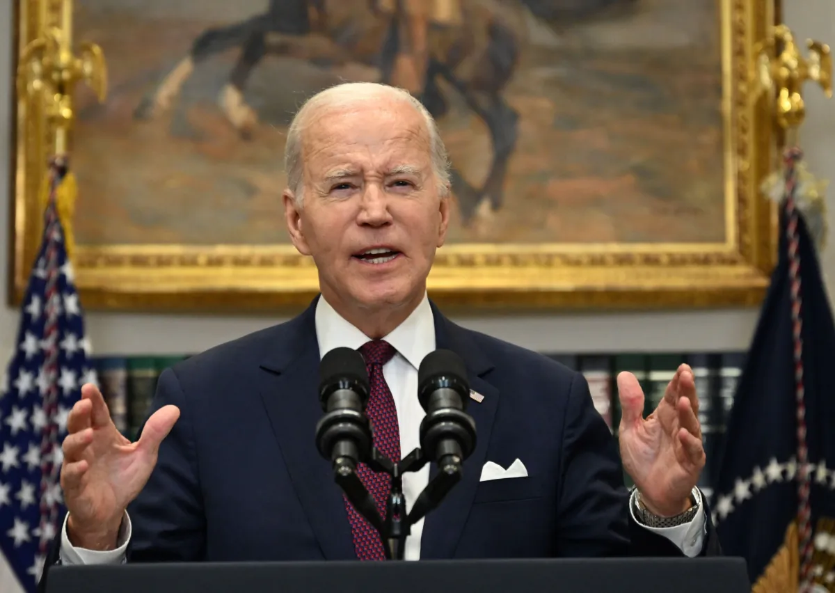 President Joe Biden speaks about the US Supreme Court's decision on affirmative action, in the Roosevelt Room of the White House in Washington, DC, on June 29, 2023. (Jim Watson/AFP via Getty Images)
