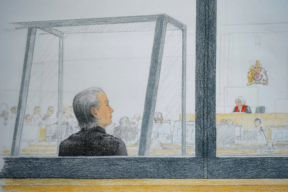 In this courtroom sketch, Aydin Coban is pictured at B.C. Supreme Court, in New Westminster, B.C., on June 6, 2022. (The Canadian Press/Jane Wolsak)
