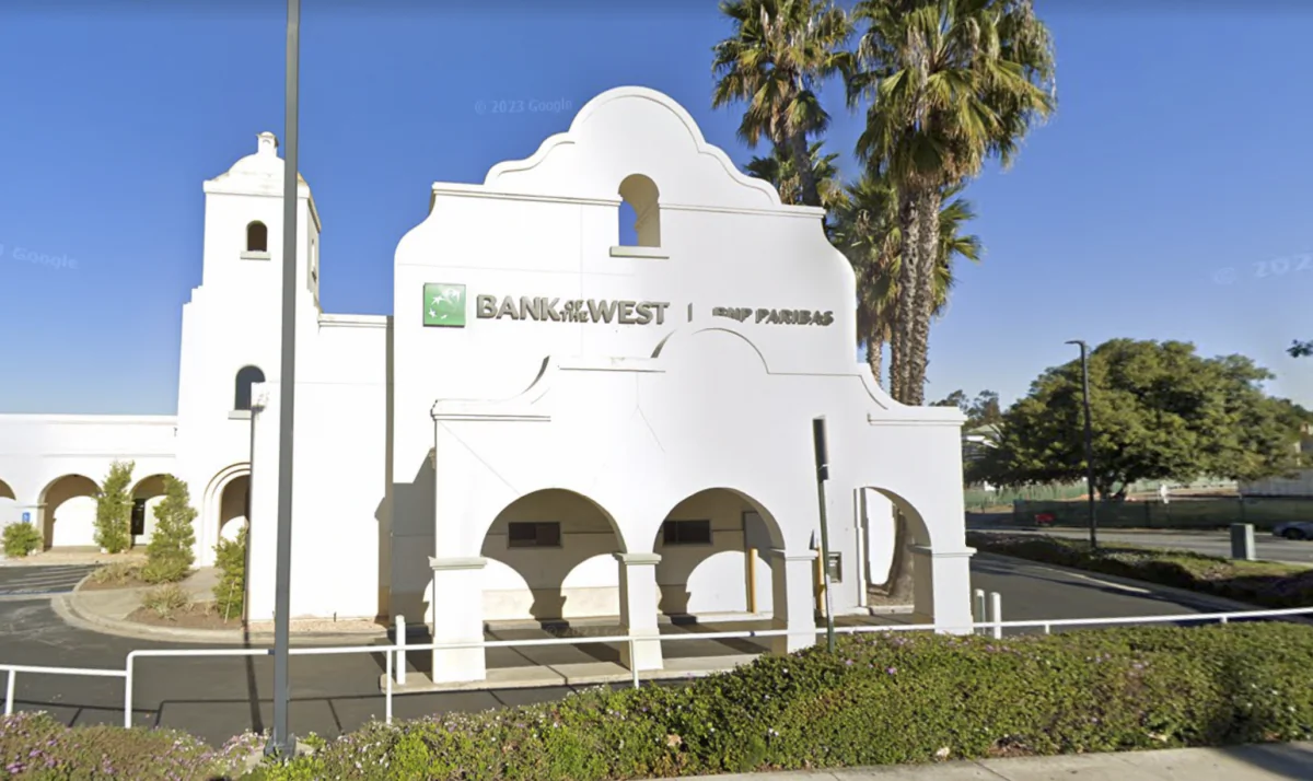 A Bank of the West is seen in La Mesa, Calif., in a screenshot image. (Screenshot via GoogleMaps.com)