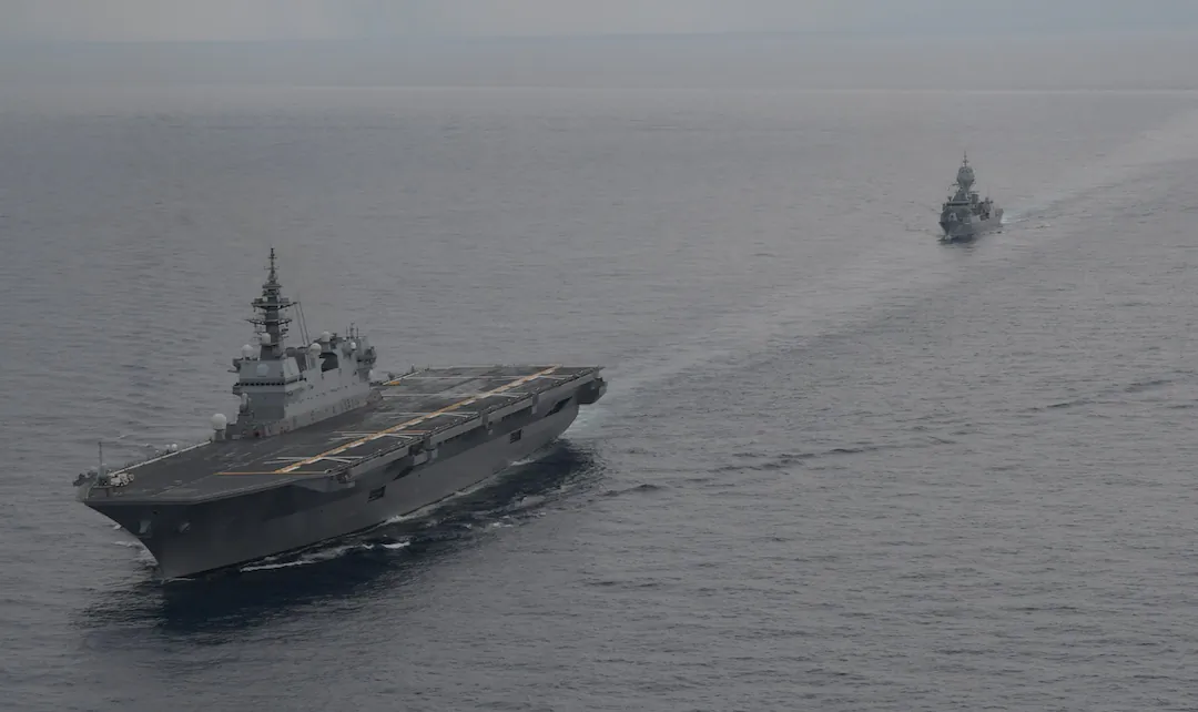 Australia and Japan conducted joint military exercises in the South China Sea from June 24-25, 2023 (Photo courtesy of Japan's Military of Defence)