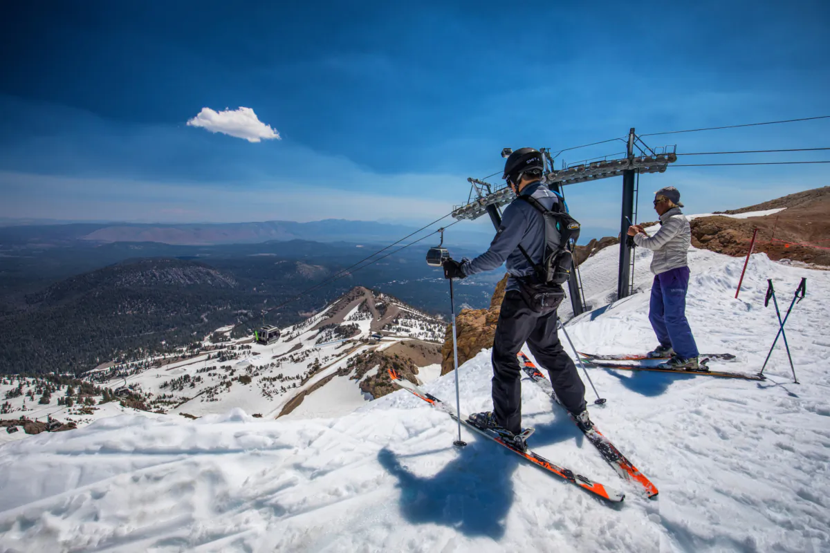 People skiing on Mammoth Mountain in the Sierra Nevada range, California. (Valentin Armianu/Dreamstime/TNS)