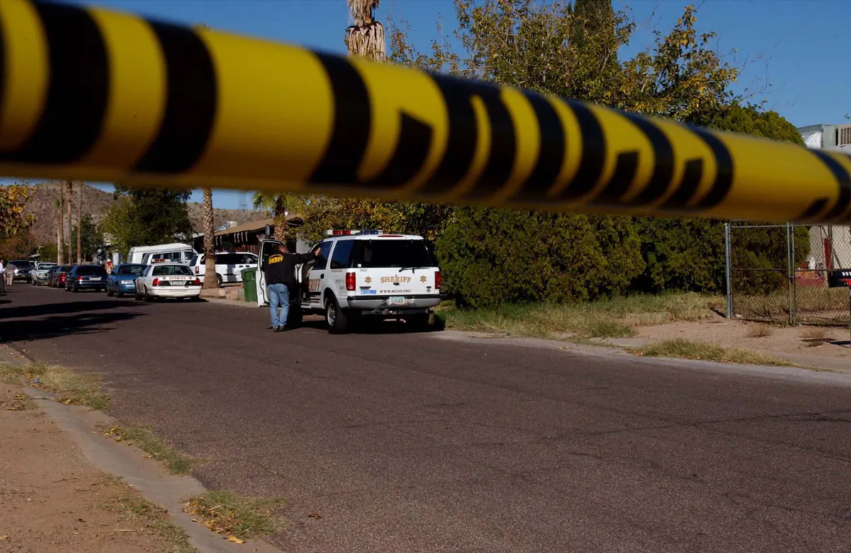 Crime tape is photographed at a crime scene in a file photo. (Jill Torrance/Getty Images)