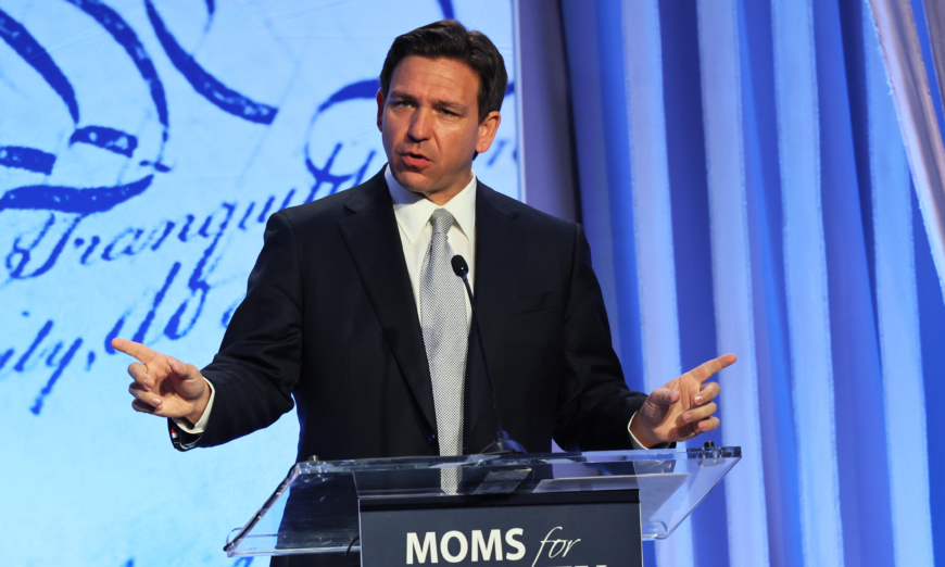 DeSantis backs Israel in Middle East policy.