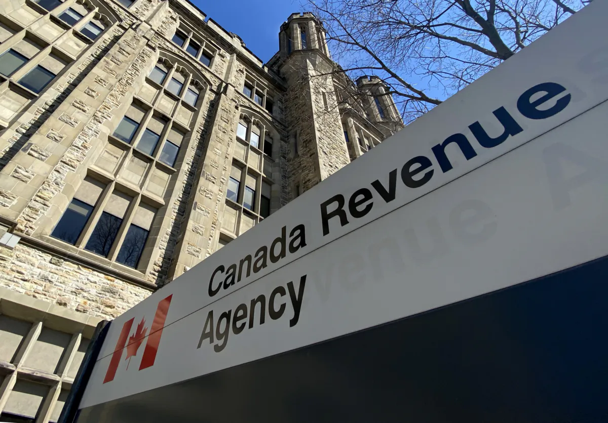 The Canada Revenue Agency building is seen in Ottawa on April 6, 2020. (The Canadian Press/Adrian Wyld)