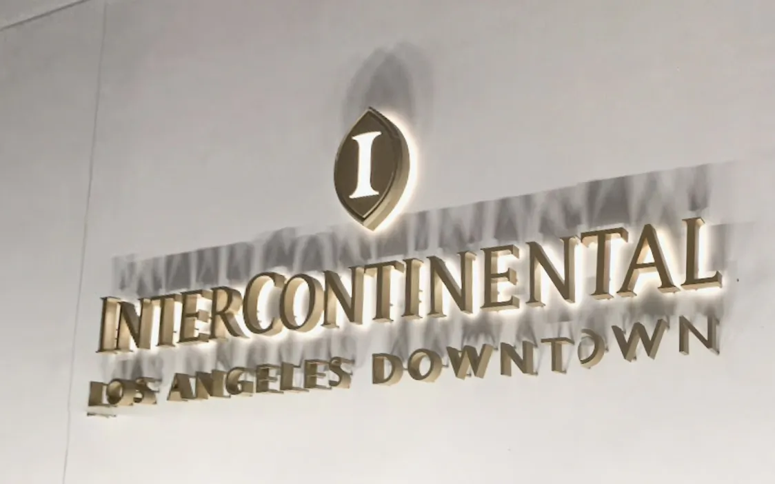 The InterContinental in downtown Los Angele is seen in a 2019 screenshot image. (Google Maps/Screenshot via The Epoch Times)
