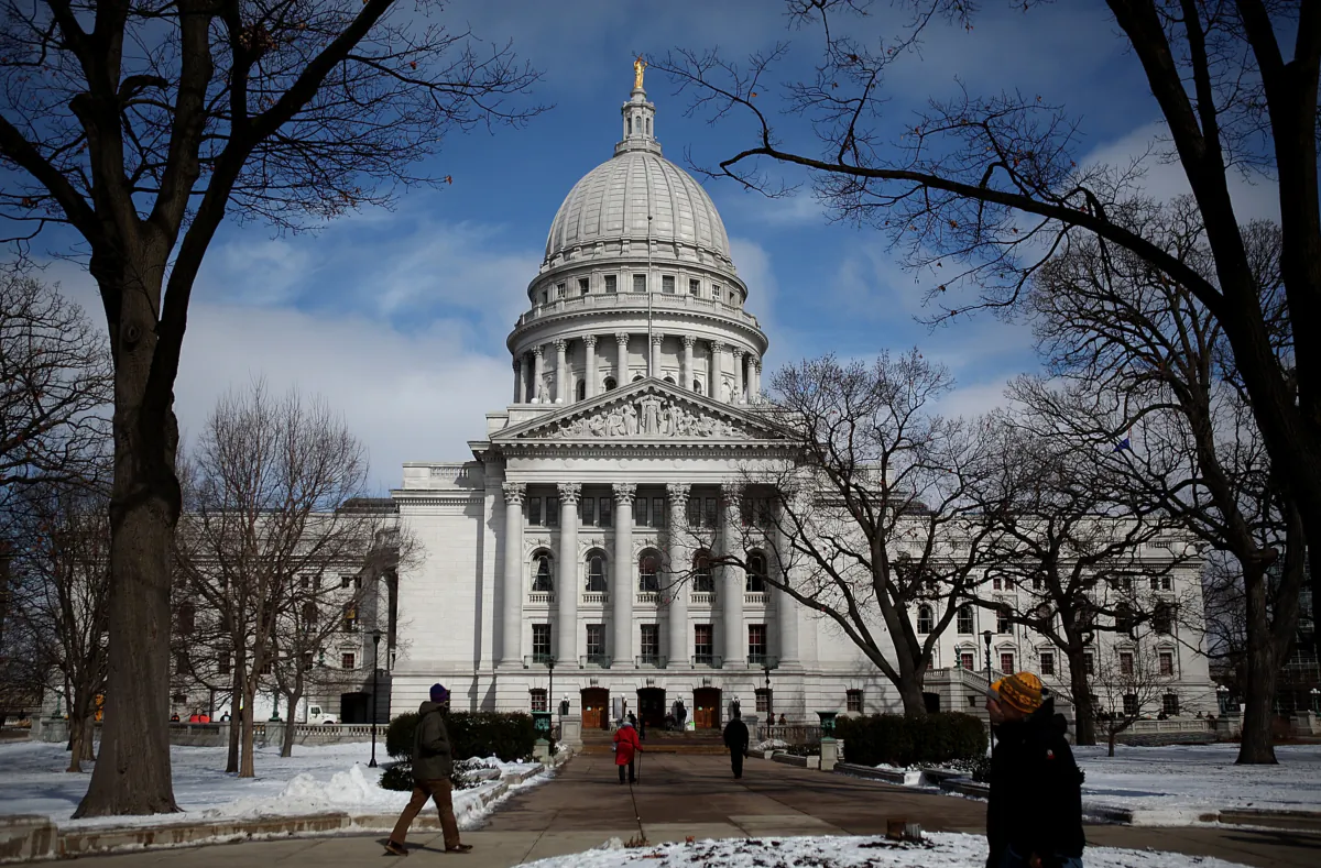 A general view of the Wisconsin State Capitol in Madison, on March 6, 2011. (Justin Sullivan/Getty Images)