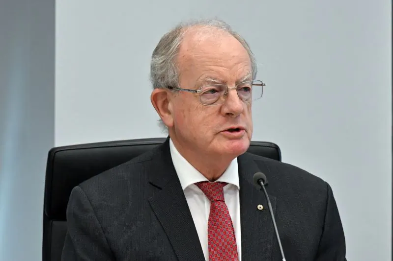 Inaugural commissioner Paul Brereton makes the opening address of the National Anti-Corruption Commission (NACC) in Canberra, Monday, July 3, 2023. (AAP Image/Mick Tsikas)