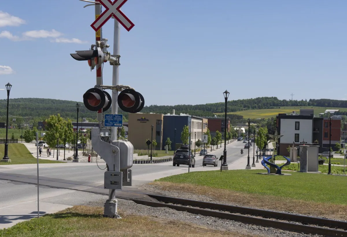 The downtown core of Lac Megantic, Quebec is shown on June 22, 2023. (The canadian Press/Christinne Muschi)
