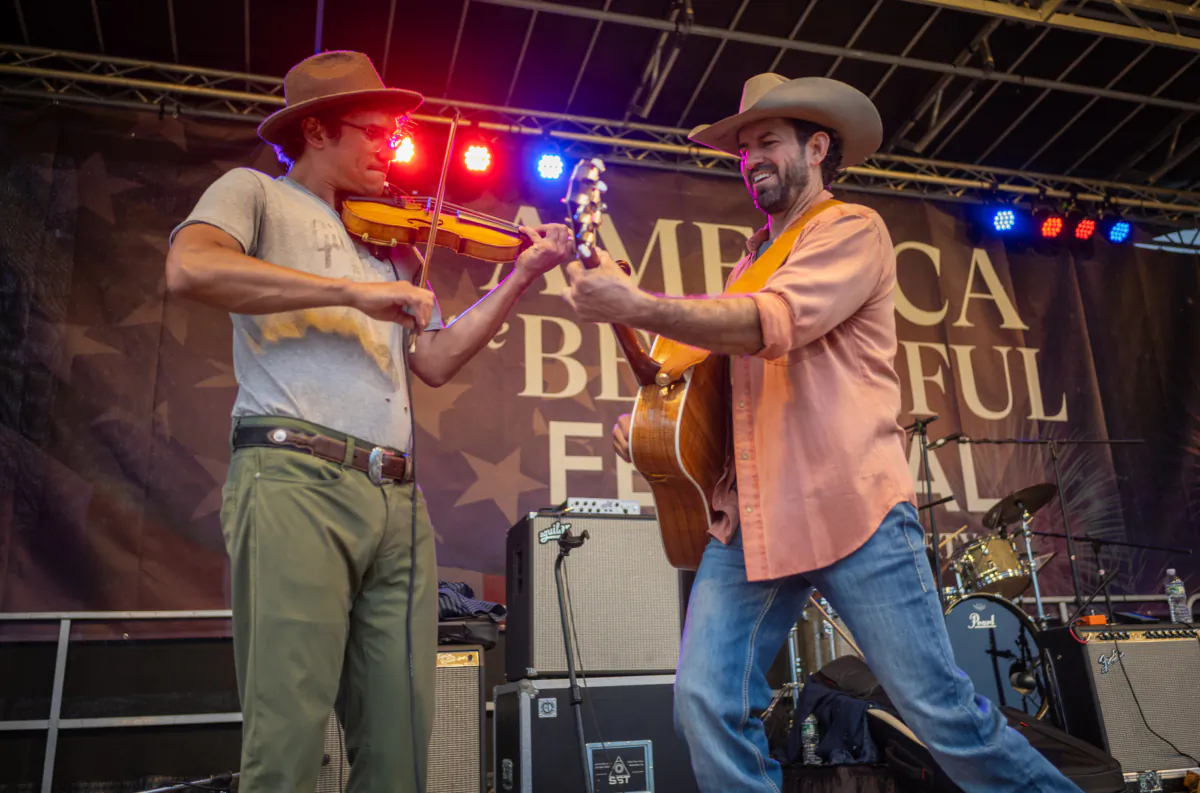 Danny Griego performs at the America the Beautiful Festival in Deerpark, N.Y., on July 2, 2023. (Mark Zou/The Epoch Times)