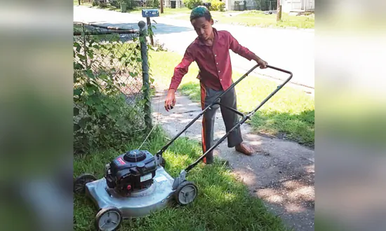Boy, 12, Mows Lawns to Earn Extra Money for His Family of 8 and to Buy New School Supplies