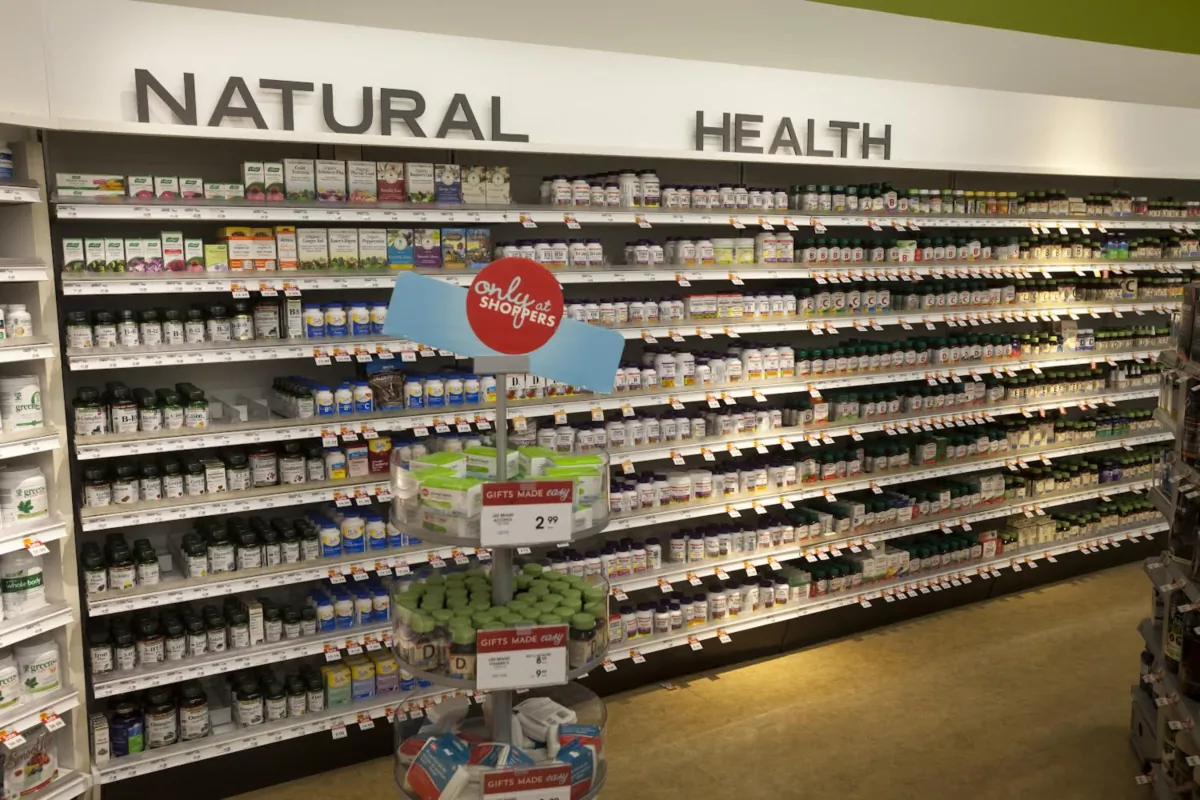 Natural health products at a pharmacy in Toronto in a file photo. (Angelo Cordeschi/Shutterstock)