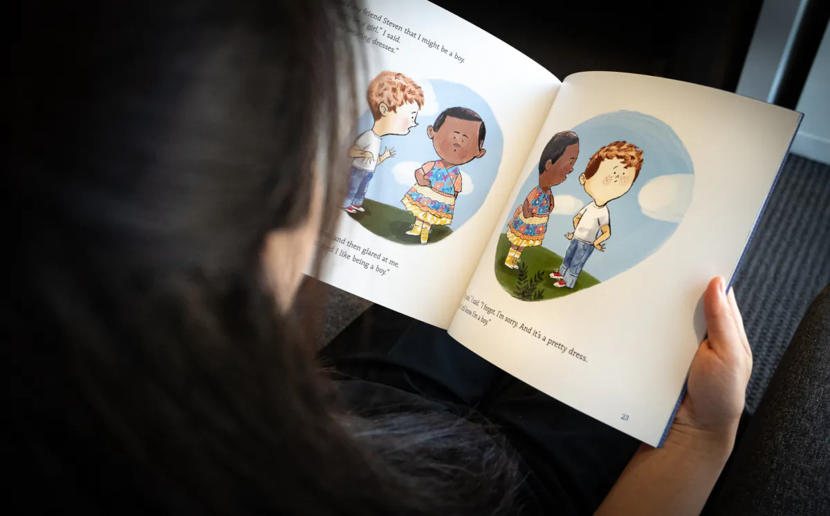 A transgender-themed children's book in Irvine, Calif., on Aug. 30, 2022. (John Fredricks/The Epoch Times)
