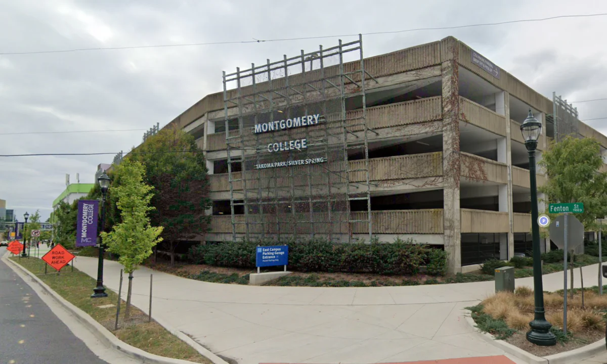 The Takoma Park/Silver Spring campus of Montgomery College, Maryland. (Google Maps/Screenshot via The Epoch Times)