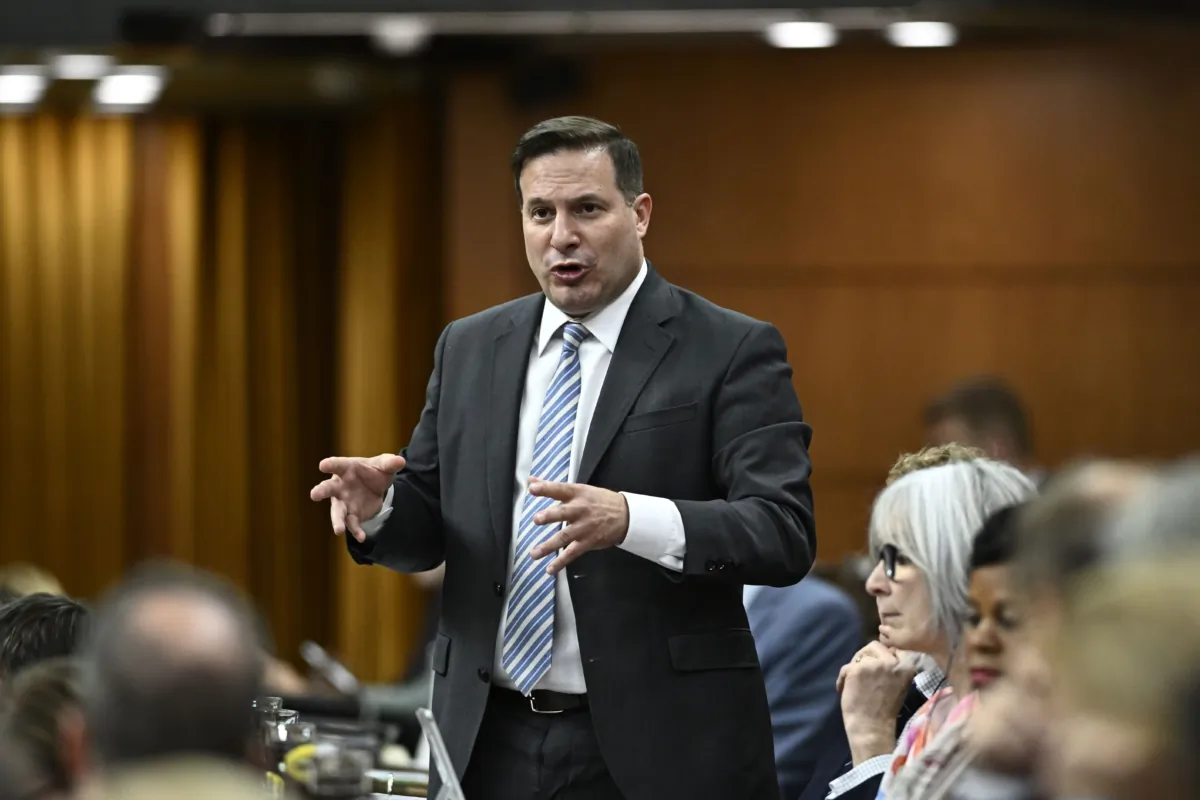 Then-Minister of Public Safety Marco Mendicino rises during Question Period in the House of Commons on Parliament Hill in Ottawa on June 15, 2023. (The Canadian Press/Justin Tang)