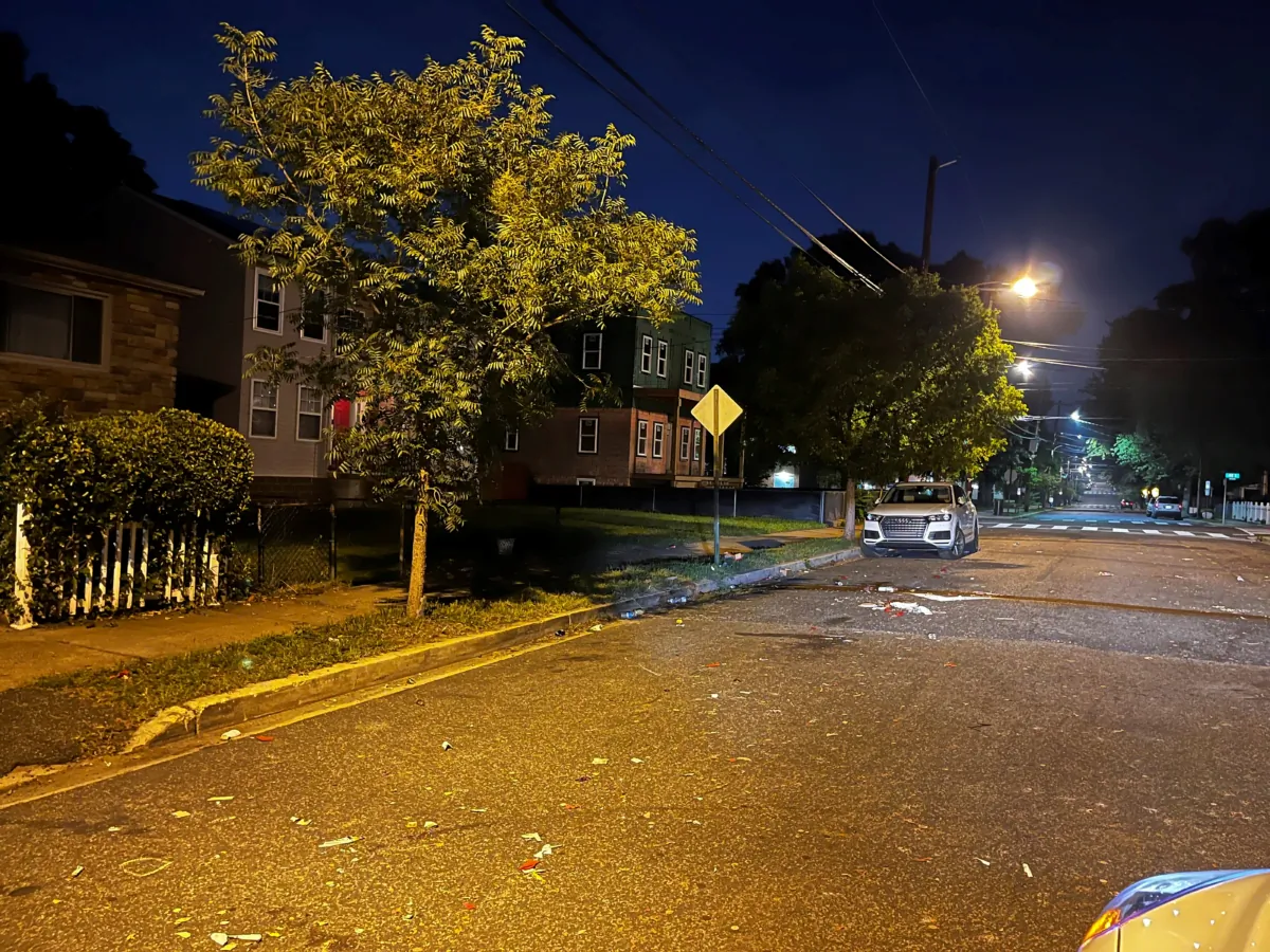 Meade Street after multiple people were shot in Washington on July 5, 2023. (Luis Urbina/WJLA-TV via AP)