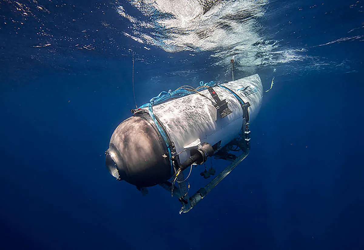 Undated handout image of Submersible Titan. On June 18, 2023, the submersible vanished on expedition to the Titanic wreckage. It suffered a catastrophic implosion, killing all onboard. (OceanGate/Zuma Press Wire/TNS)