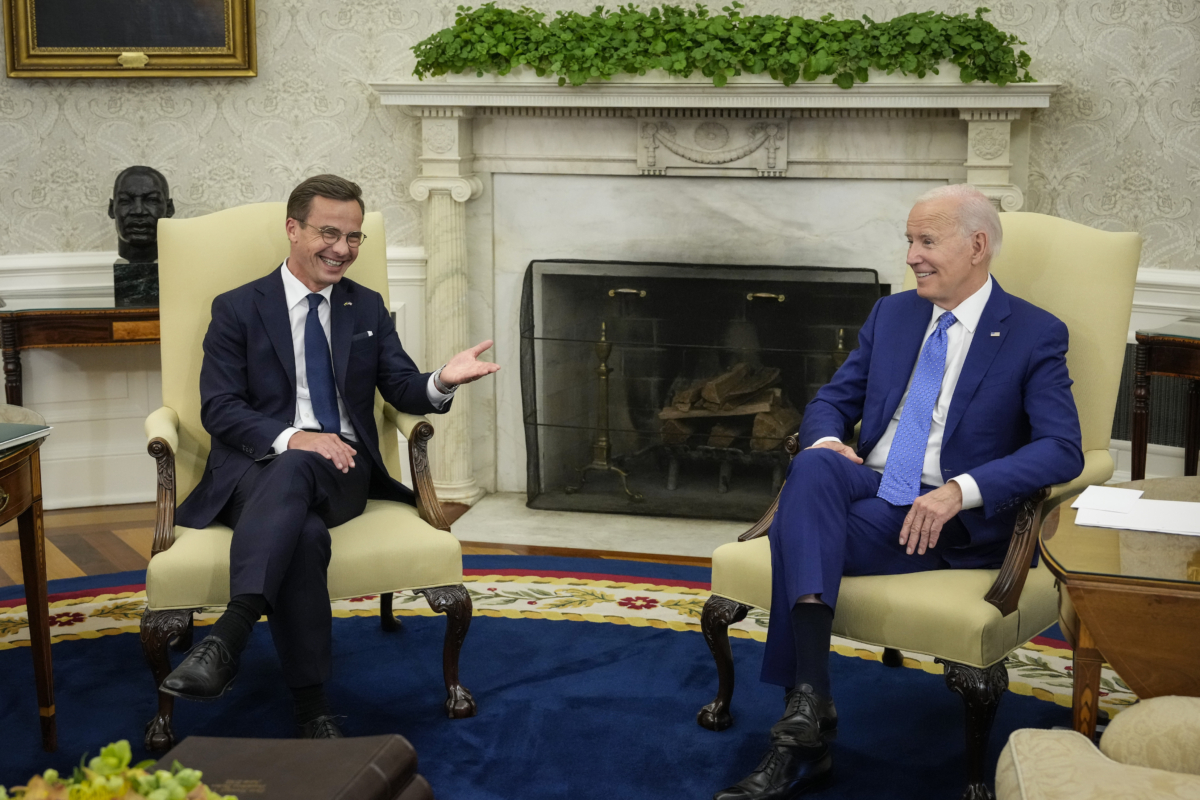 NextImg:Biden Meets Sweden's Prime Minister at White House to Back Nordic Country’s Bid to Join NATO