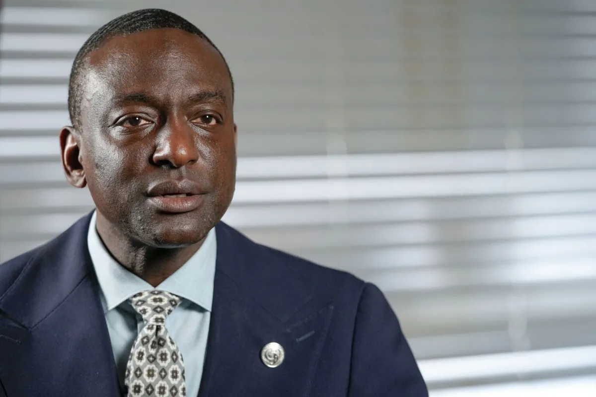 New York City Council candidate Yusef Salaam speaks during an interview with The Associated Press in New York on May 24, 2023. (Mary Altaffer/AP Photo)