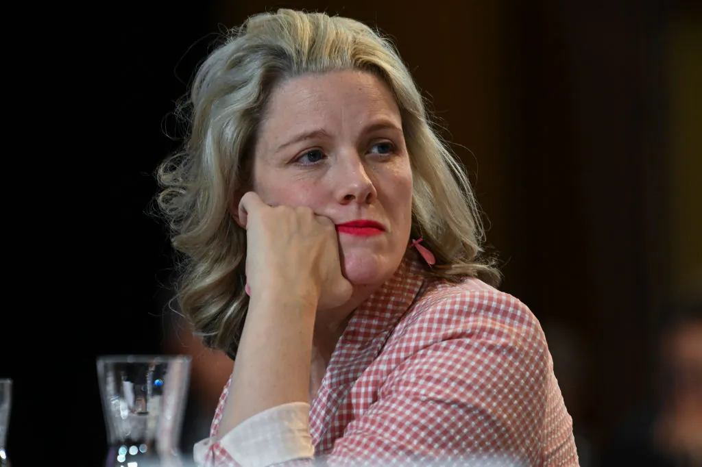 Clare O'Neil, Labor minister for Home Affairs and Minister for Cyber Security, attends the jobs and skills summit at Parliament House in Canberra, Australia on Sept. 1, 2022. (Martin Ollman/Getty Images)