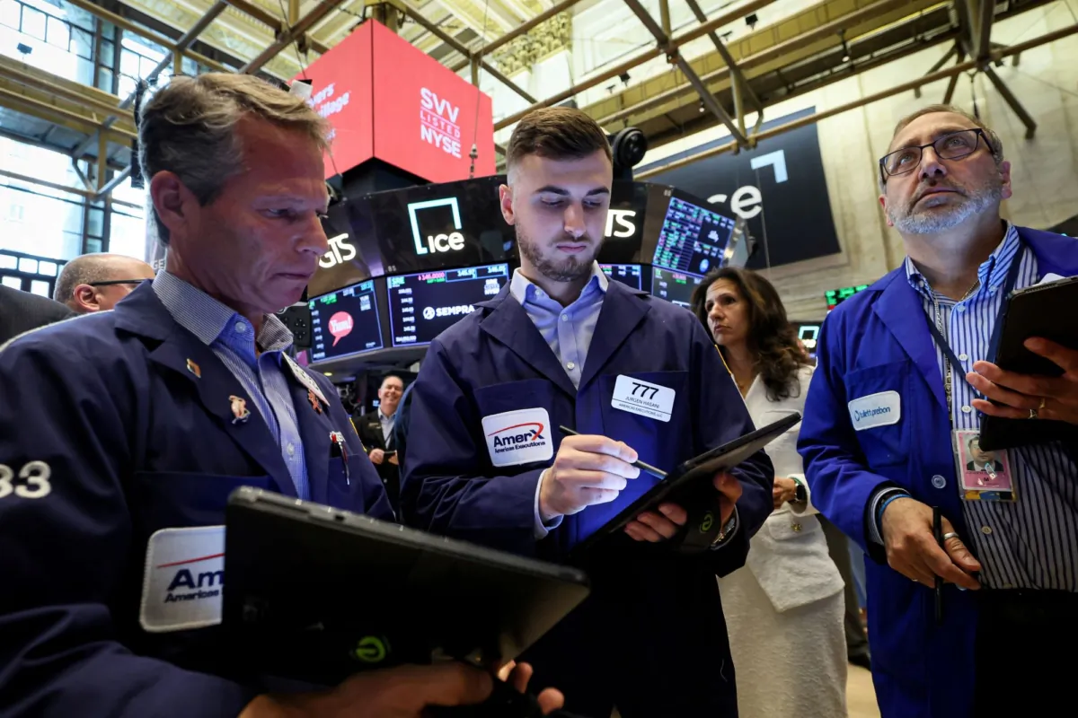 Traders work on the floor of the New York Stock Exchange (NYSE) in New York City on June 29, 2023. (Brendan McDermid/Reuters)