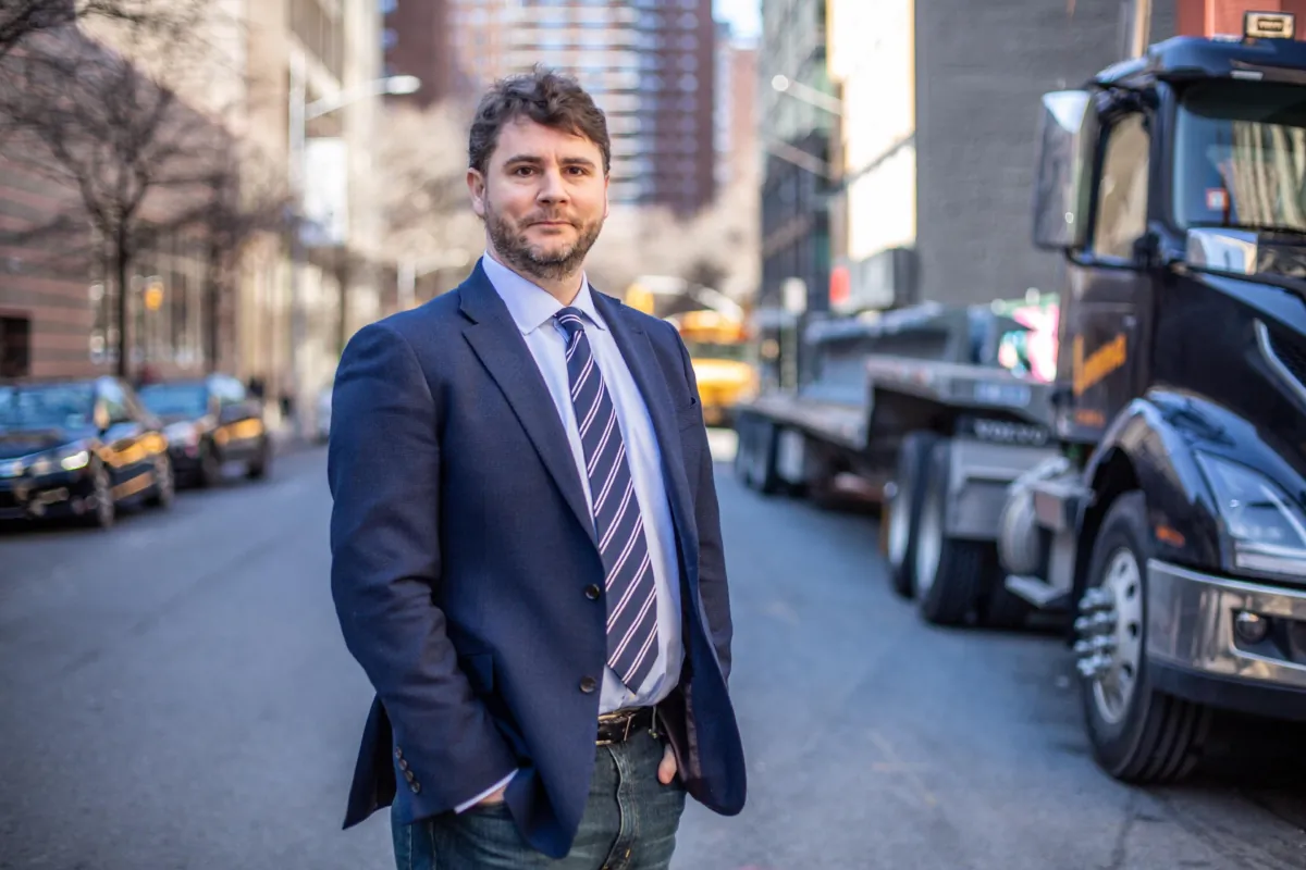 James Lindsay, founder of the website New Discourses. (Brendon Fallon/The Epoch Times)