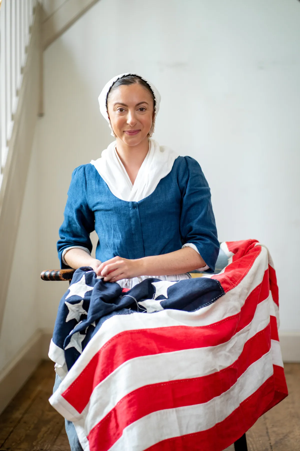 History Makers (costumed interpreters), Betsy Ross. (Industry & Commerce Imageworks for Historic Philadelphia, Inc)