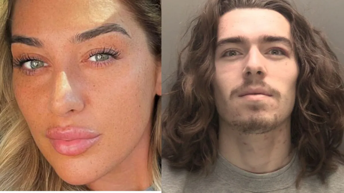 Undated images of Elle Edwards (L) and Conor Chapman (R), who has been convicted of murdering her in a pub in Wallasey, Merseyside, England, on Dec. 24, 2022. (PA/Merseyside Police)