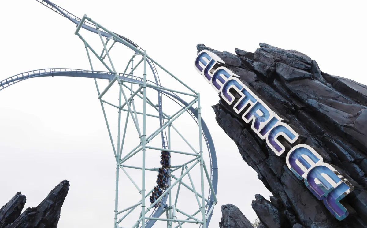 The Electric Eel coaster at SeaWorld in San Diego on May 10, 2018. (Alejandro Tamayo/San Diego Union Tribune/TNS)