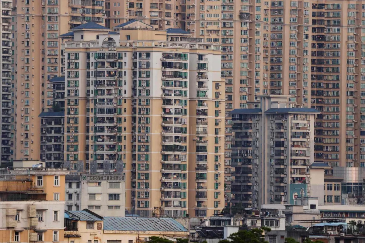 Residential buildings and apartments in Guangzhou, in China's southeastern Guangdong Province, in April 2023. (Ludovic Marin/AFP via Getty Images)